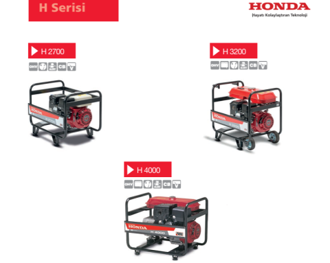 HONDA HK 7500 MS Benzinli H-HK SERİSİ JENERATÖR / 7,5 kVA / Monofaze