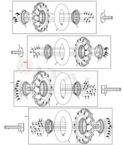 ITL-TEKERLEK AKS MİLİ LC750 (350X6 TEKERLEK İÇİN) 23MM