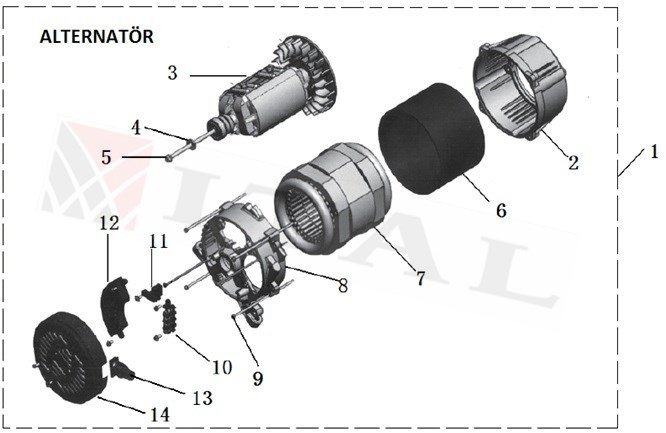 ITL-STATOR DHY7500LEK - MONOFAZE
