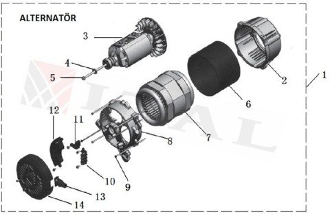 ITL-STATOR DHY7500LEK - MONOFAZE