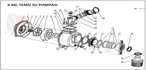 ITL-SU ÇARKI HYUNDAI DHY100 4'' DİZEL ESKİ MODEL