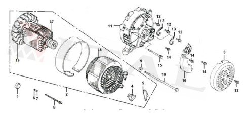 ITL-ALTERNATÖR LC8000DC MONOFAZE KOMPLE