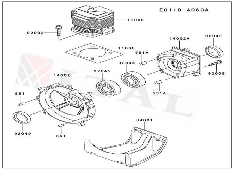 ITL-KRANK KEÇESİ KAW. TH48 15x24x6