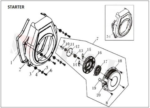ITL-STARTER TIRNAK AÇICI KAPAK DİZEL 170F
