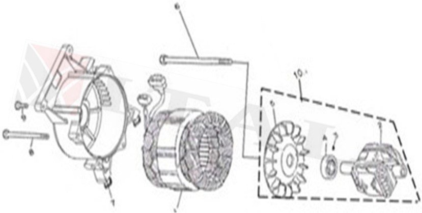 ITL-ALTERNATÖR AYAĞI HJ950 (ARKA)