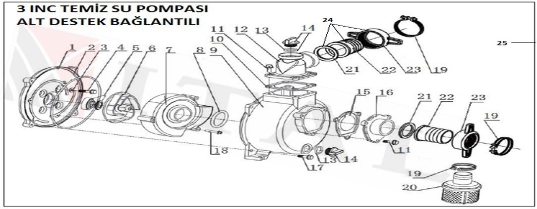ITL-POMPA KAPAĞI HYUNDAI DHY80 3'' DİZEL VİDALI(mavi mo