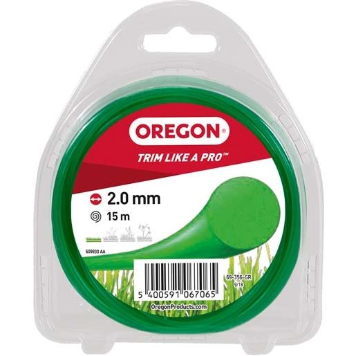 OREGON MİSİNA 2.0mm 15m YEŞİL YUVARLAK / YUVARLAK MİSİNA / 2.0 mm / 69-356-GR