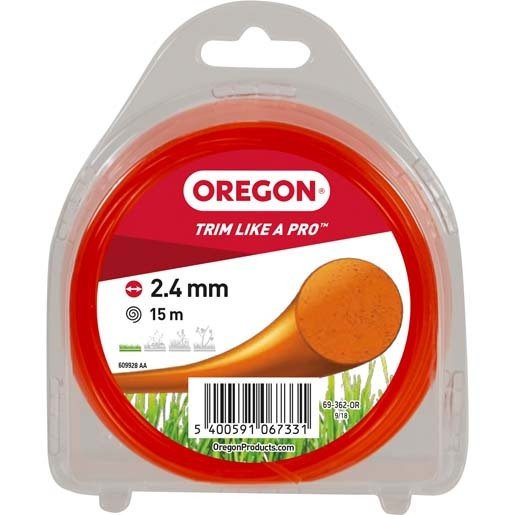 OREGON MİSİNA 2.4mm 15m TURUNCU YUVARLAK / YUVARLAK MİSİNA / 2.4 mm / 69-362-OR