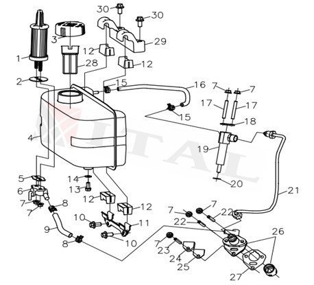 ITL-YAKIT POMPASI LONCIN 178F 7 HP DİZEL