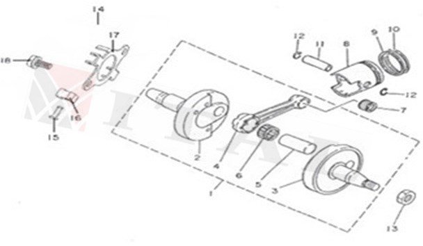 ITL-BİLYA PİSTON ÇANTA JENERATÖR HHY960/950