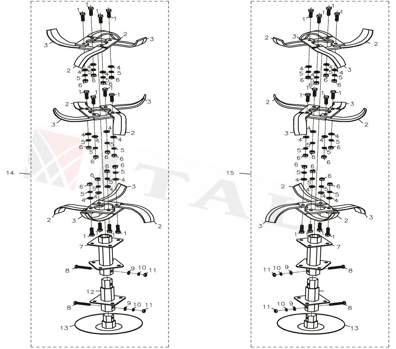 ITL-ÇAPA BIÇAK TAMBURU LC900 İÇ 32 MM