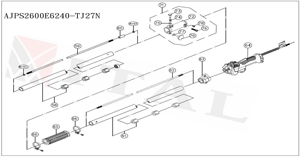 ITL-ŞAFT MİLİ ARKA MORİ YÜKSEK DAL BUD. JPS-260