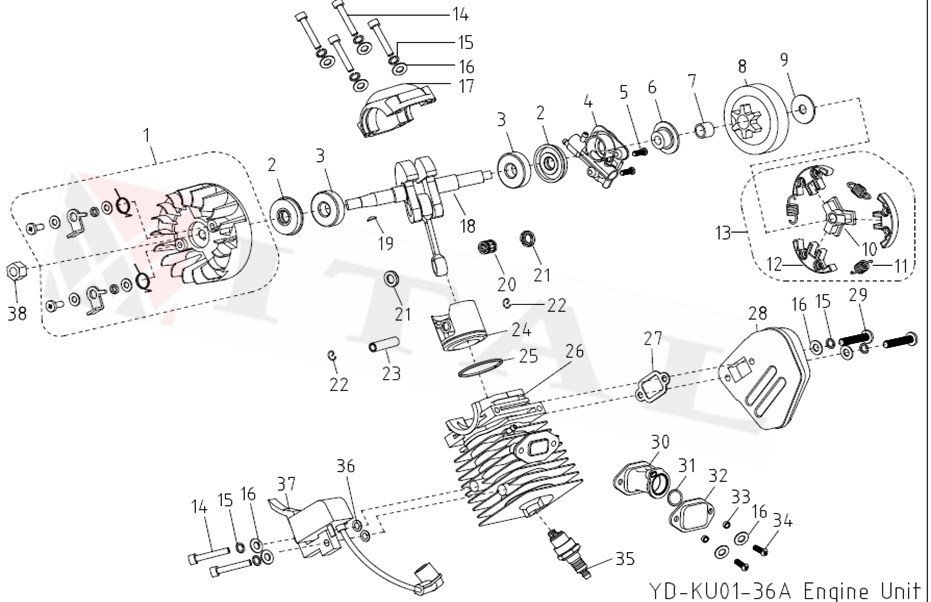 ITL-BİLYA PİSTON HMT3616 8X11X12