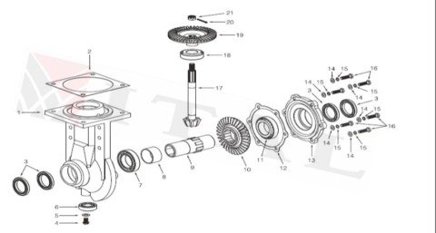 ITL-FREZE ÜST DİŞLİSİ HYUNDAI DİZEL ÇAPA HC105/135