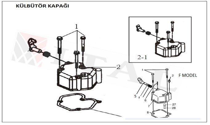 ITL-KÜLBÜTÖR KAPAĞI DİZEL 186F BOŞ