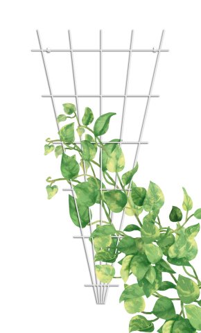 Gardener 73175 Sarmaşık Bitkilere Özel Metal Tırmanma Kafesi Üçgen - Beyaz 150cm X 75cm