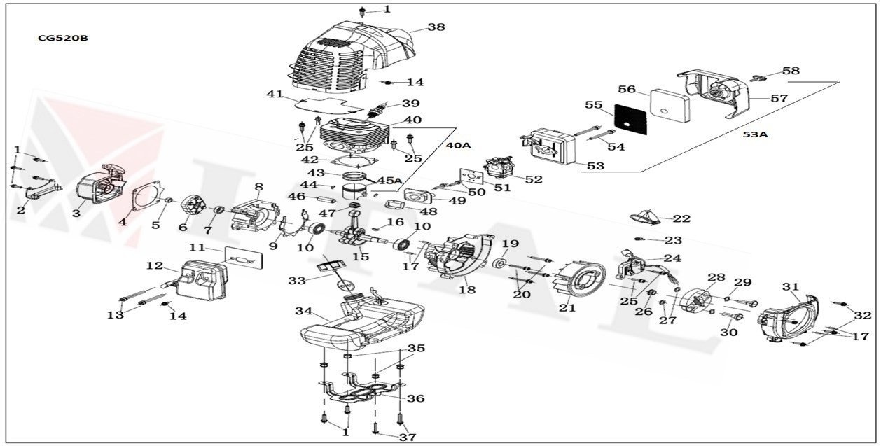 ITL-STARTER KOVANI CG/BG 430/520/HYX55/HYX56 METAL TIR