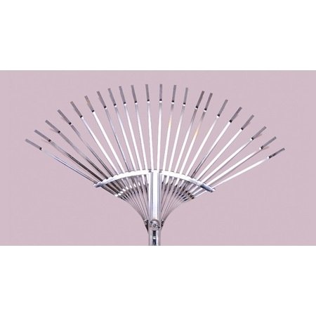 Raco 53733 Ahşap Saplı Ayarlı Metal Çim ve Yaprak Toplama Tırmığı 30-45 CM