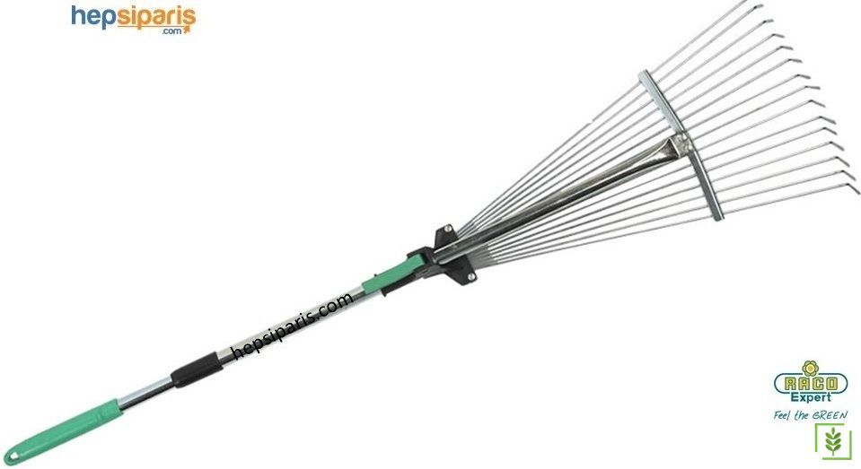 Raco 53744 Teleskopik Saplı Ayarlı Metal Tırmık 18-56 CM