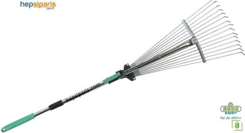 Raco 53744 Teleskopik Saplı Ayarlı Metal Tırmık 18-56 CM
