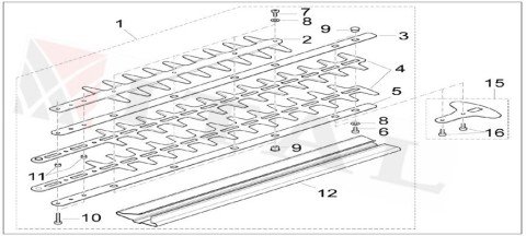 ITL-BIÇAK DESTEK DEMİRİ 60CM ÜST SOLO 162