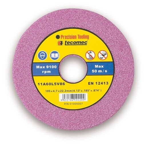 TECOMEC ZİNCİR BİLEME DİSKİ 105x22x4.7mm 3/8-404 / ORMAN AKSESUARI ZİNCİR BİLEME MAKİNESİ / BİLEME TAŞI / 01005007