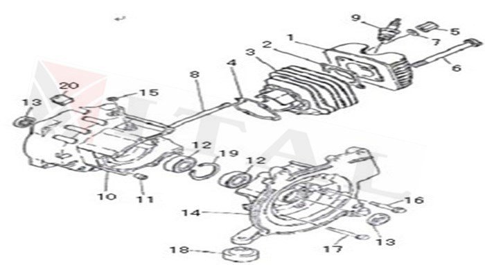 ITL-KRANK KEÇESİ ÇANTA JENERATÖR HHY960/950