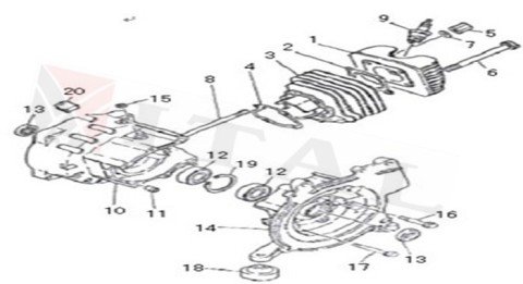 ITL-KRANK KEÇESİ ÇANTA JENERATÖR HHY960/950