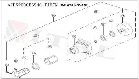 ITL-BALATA KOVANI KOMPLE 84-94 JPS-260