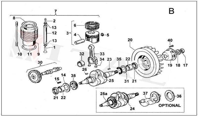 ITL-STARTER KOVANI DİZEL 12 HP KM500