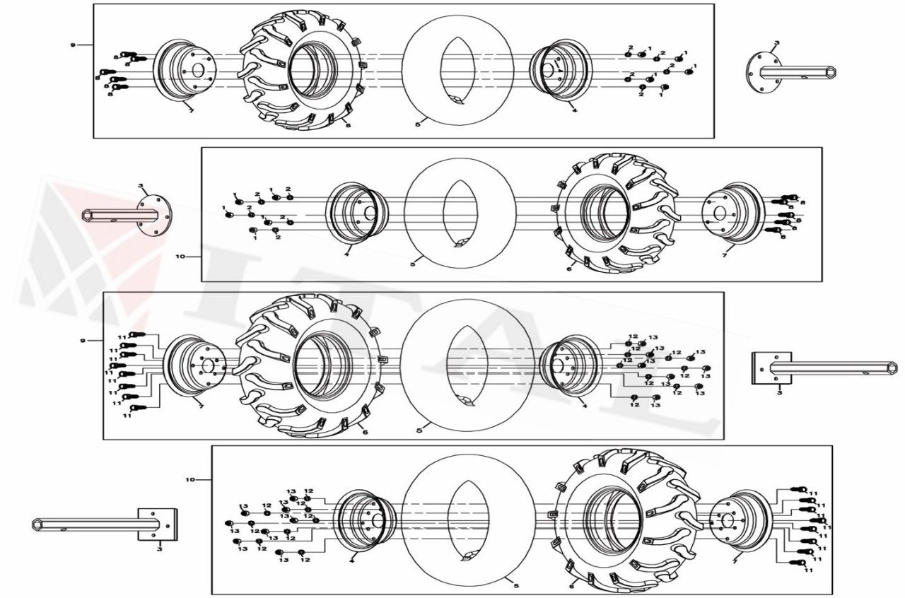 ITL-TEKERLEK AKS MİLİ 32MM LC900