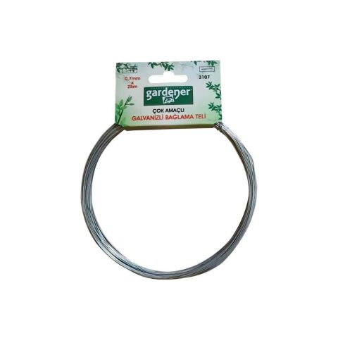 Gardener 3107 Galvanizli Çok Amaçlı Bağlama Teli - 0,7mm x 25m