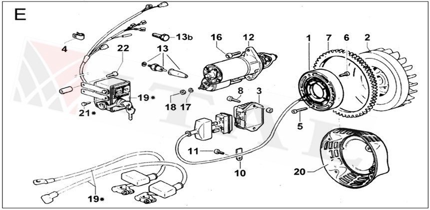 ITL-VOLANT MARŞ DİŞLİSİ DİZEL 12 HP KM500