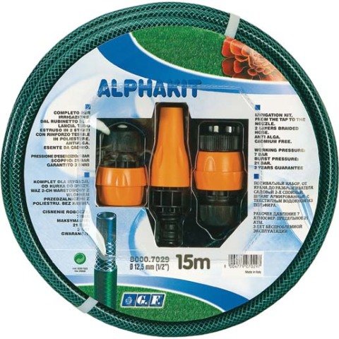 GF HORTUM ALPHA 1/2'' 15m ADAPTÖR KİTLİ / HORTUM BAHÇE GRUBU /  / 8000-7028