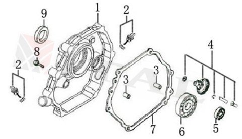 ITL-RULMAN 6207 DİZEL 186/188/192 KARTER KAPAK TARAFI