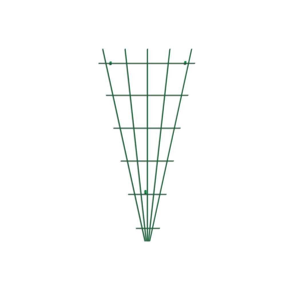Gardener 74175 Sarmaşık Bitkilere Özel Metal Tırmanma Kafesi Üçgen - Yeşil 150cm X 75cm