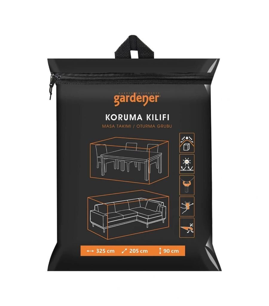 Gardener GRDC301 Masa Takımı / Oturma Grubu Koruma Örtüsü / Kılıfı PE (325 cm x 205 cm x 90 cm)