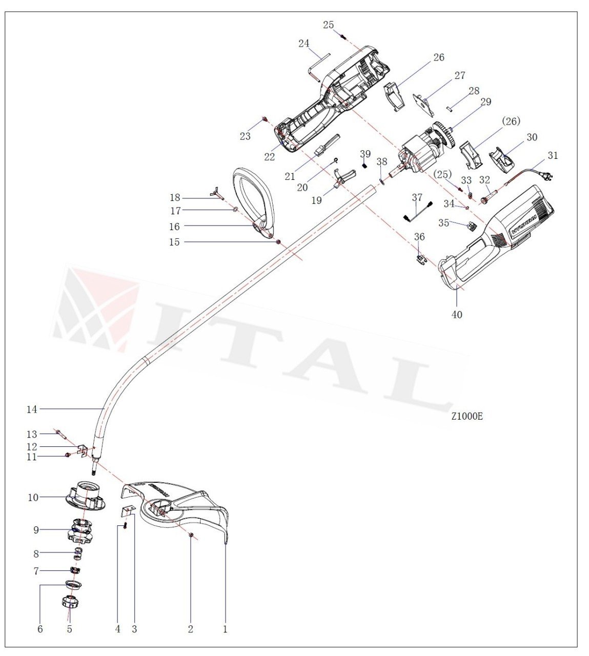 ITL-MOTOR KAPAĞI SOL HZ1000 ELEKTRİKLİ TIRPAN