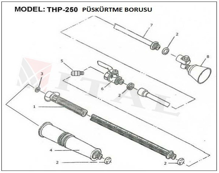 ITL-İLAÇ HORTUMU THP250 İLAÇLAMA