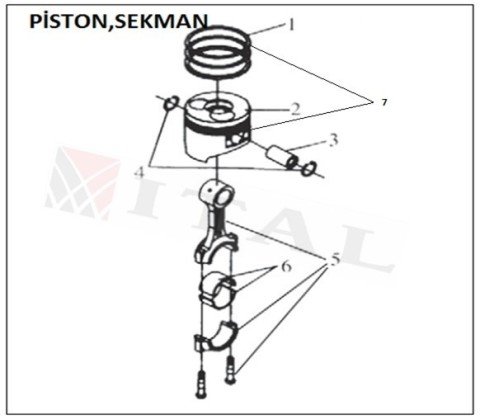 ITL-KRANK KOLU DİZEL 186F