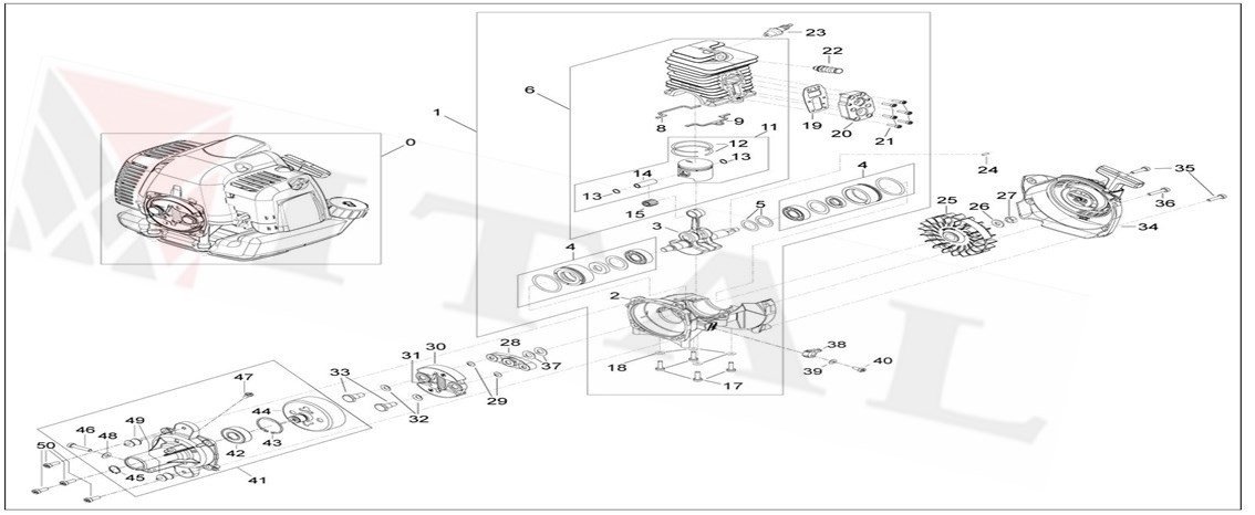 ITL-SİLİNDİR+PİSTON SOLO 154 TAKIM 45MM